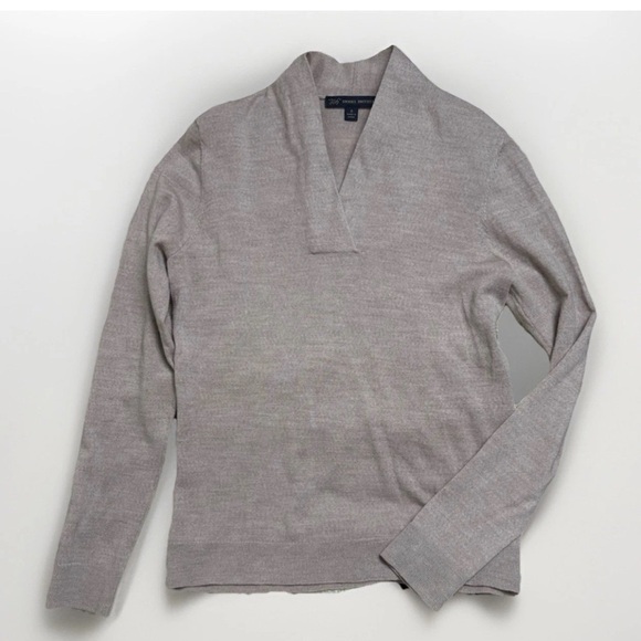 Brooks Brothers Gray V-Neck Sweater - Picture 1 of 4